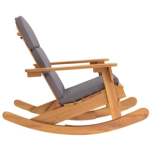 MataldeAdirondack Rocking Chair with Cusons Solid Wood Acacia-1540