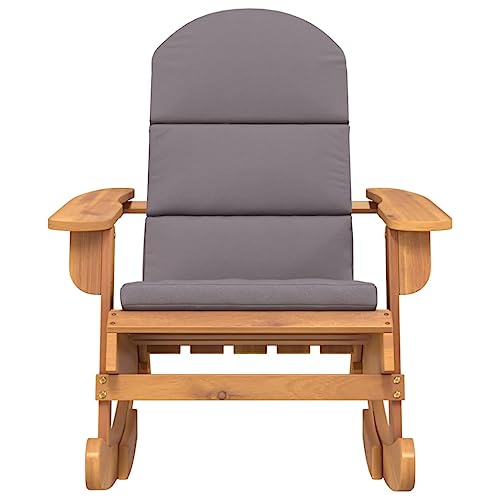 MataldeAdirondack Rocking Chair with Cusons Solid Wood Acacia-1540