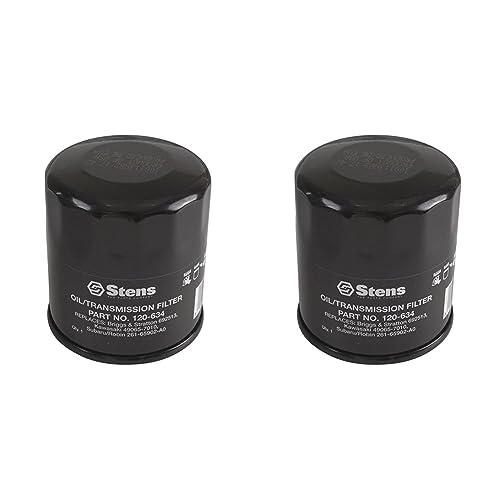 Stens 120-634 Oil Filter Compatible With/Replacement For Kawasaki FH381-721V, FH601-770D, FJ180V and FX751-1000V; for 14-19 HP engines 49065-0724, 49065-2057 Lawn Mowers (Pack of 2)