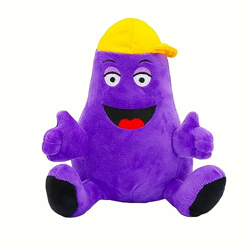 3 Pcs Grimace Plush Toys, Yellow Hat Plushies Toy for Fans Game, Soft Cotton Anime Cartoon Stuffed Animals Plushies Figure Decorative Gifts for Birthday Party Kids Children Boys Girls Friends