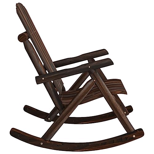 YAFF Patio Rocking Chair 27.2"x37.8"x39.8" Solid Wood Spruce-3346