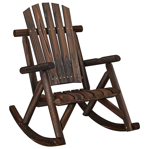 YAFF Patio Rocking Chair 27.2"x37.8"x39.8" Solid Wood Spruce-3346