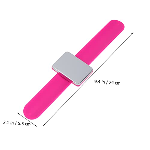 TEHAUX pin Holder Wristband Magnetic Hair pin Holders Corsage Wristlet Silicone Bracelet Tool Magnet Bobby pin Hair Salon Shop Supplies Slap Bracelet Magnetic Iron Bracelet Needle seat