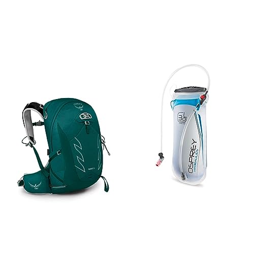 Osprey Tempest 20 Women's Hiking Backpack, Jasper Green,Medium/Large & Hydraulics Backpack Water Reservoir