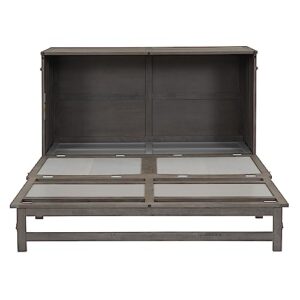 Murphy Bed with Built-in Charging Station, Antique Grey