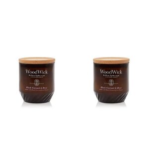 woodwick® renew medium candle, black currant & rose scented candles, 6oz, plant based soy wax blend, made with upcycled materials and essential oils, up to 55 hours of burn time