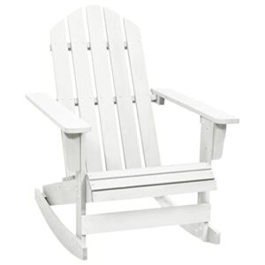 mslaonxc patio rocking chair,indoor rocking chair,porch chairs,outdoor reading chair,lawn chairs,balcony chairs,for camping, beach, garden, pool, backyard, deck,lounge, wood white