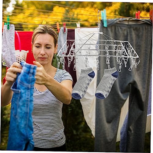 HOMSFOU 1pc Drying Rack Hangers for Skirts Hanging Clothes Drying Rack Hanger for Pants Underwear Drying Rack Hanging Drying Rack Socks Drying Racks Multi-Purpose Hanger Socks Clips Sock