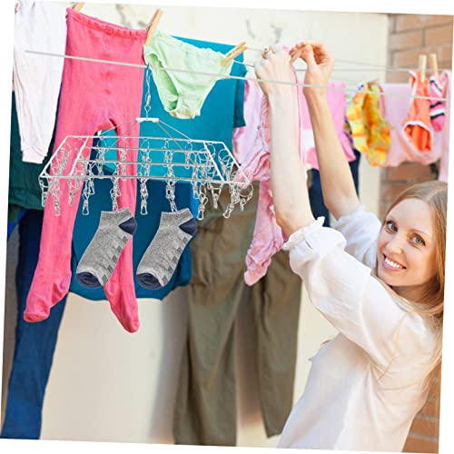 HOMSFOU 1pc Drying Rack Hangers for Skirts Hanging Clothes Drying Rack Hanger for Pants Underwear Drying Rack Hanging Drying Rack Socks Drying Racks Multi-Purpose Hanger Socks Clips Sock