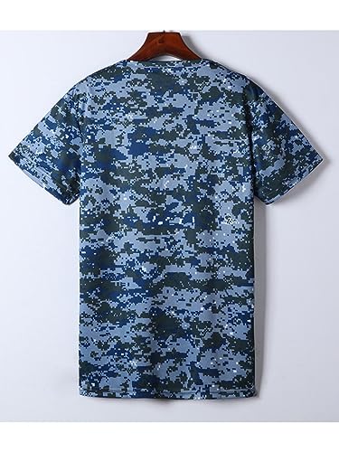 Jugaoge Kids Boys Girls Short Sleeve Fashion T-Shirt Workout Casual Tee Tops Sport Running Cycling Shirts Blue 7-8 Years