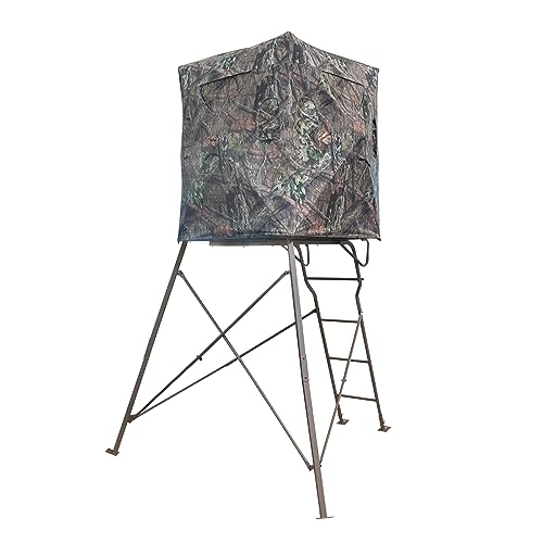 VENATIC 6' Tripod Hunting Tower Blind, 2 Person Hunting Stand with 4' x 4' Platform for Deer Hunting, Antelope and Elk