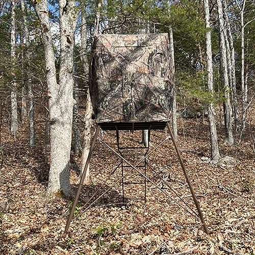 VENATIC 6' Tripod Hunting Tower Blind, 2 Person Hunting Stand with 4' x 4' Platform for Deer Hunting, Antelope and Elk