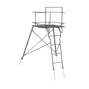 VENATIC 6' Tripod Hunting Tower Blind, 2 Person Hunting Stand with 4' x 4' Platform for Deer Hunting, Antelope and Elk