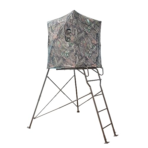 VENATIC 6' Tripod Hunting Tower Blind, 2 Person Hunting Stand with 4' x 4' Platform for Deer Hunting, Antelope and Elk