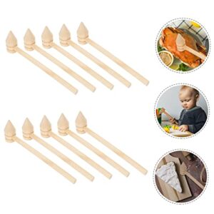 Mini Crab Mallet 10 Pcs small wooden hammer wood tools puzzle for developmental Wooden Beat Hammers wooden cake mallet Seafood Hammers bulk gavel hammer crab sticks