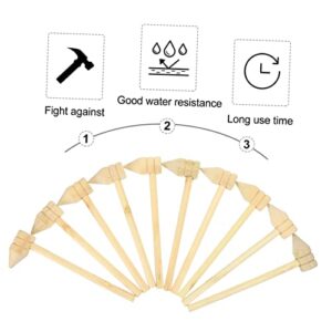 Mini Crab Mallet 10 Pcs small wooden hammer wood tools puzzle for developmental Wooden Beat Hammers wooden cake mallet Seafood Hammers bulk gavel hammer crab sticks