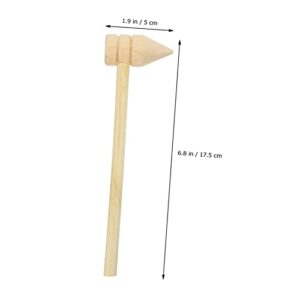 Mini Crab Mallet 10 Pcs small wooden hammer wood tools puzzle for developmental Wooden Beat Hammers wooden cake mallet Seafood Hammers bulk gavel hammer crab sticks