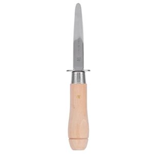 laionty oyster knife stainless steel non-slip poly with long wood handle oyster shucker clam knife seafood opener tools for kitchen