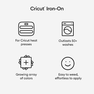 Cricut Everyday Iron On - 12” x 2ft - HTV Vinyl for T-Shirts - StrongBond Guarantee, Outlast 50+ Washes, Use with Cricut Explore Air 2/Maker, Red (Pack of 2)