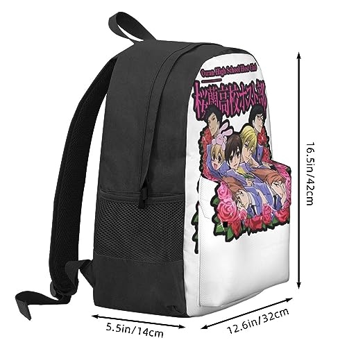 COMFOBOND Anime Ouran High School Host Club Laptop Backpack Lightweight Double Shoulder Bag Travel Daypack Camping Work Hiking For Men Women