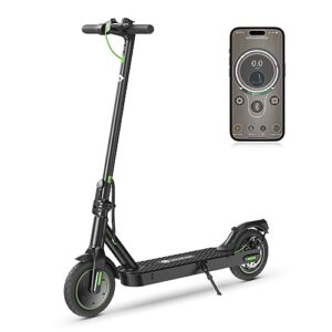 isinwheel s9 pro electric scooter 18 miles long range and 15-18 mph portable folding commuting e-scooter for adults, dual brakes & app support