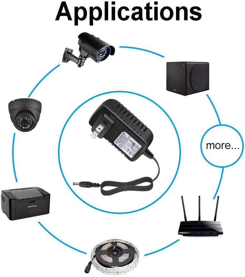 GIZMAC AC DC Adapter for Hitachi Hi8 8mm Video Camcorder VHSC Camera VM-H620A VM-H720A VM-E220A VM-E520A VM-E521A VMH620A VMH720A Power Supply Cord (Without Battery Charger Dock.)