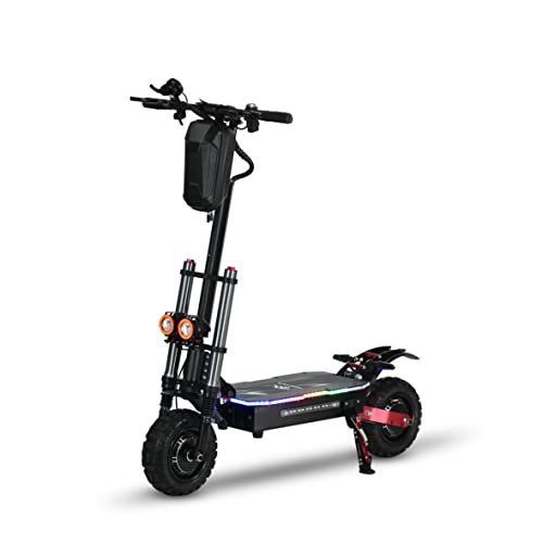 Electric Scooter for Adults,60MPH & 65 Miles Range,Total Power 6000W,60V Dual Drive,Foldable Off-Road Electric Scooter Adults with Removable Seat,(60V38AH 65 Miles Range)