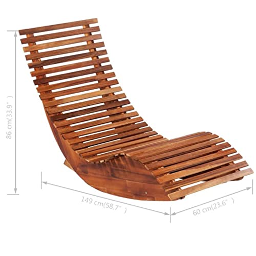 ZHYHSM-111 Rocking Sun Lounger Rocking Chairs Patio Chaise for Indoor and Outdoor, Wavy Lounge Chair for Yard and Patio