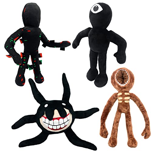 Lesome Doors Plushies Doors Plush Set of 4 New Monster Horror Game Stuffed Figure Doll Halloween Christmas Birthday Great Choice for Graduation Gift Party Favors (C-Door)