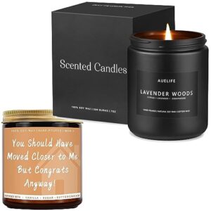 house warming gifts new home, housewarming candle & lavender wood scented candles