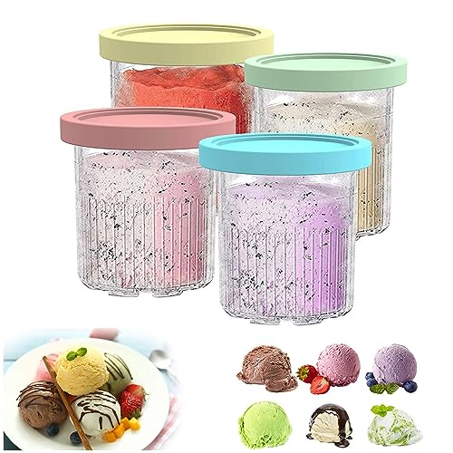 VRINO Creami Pints, for Extra Bowl for Ninja Creamy,24 OZ Creami Deluxe Pints Dishwasher Safe,Leak Proof for NC500 NC501 Series Ice Cream Maker