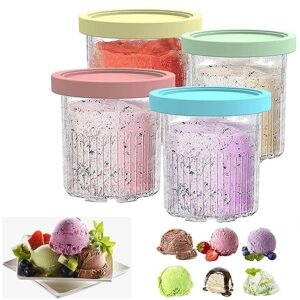 remys creami containers, for creami ninja ice cream containers,24 oz ice cream pint containers safe and leak proof compatible nc500,nc501 series ice cream maker