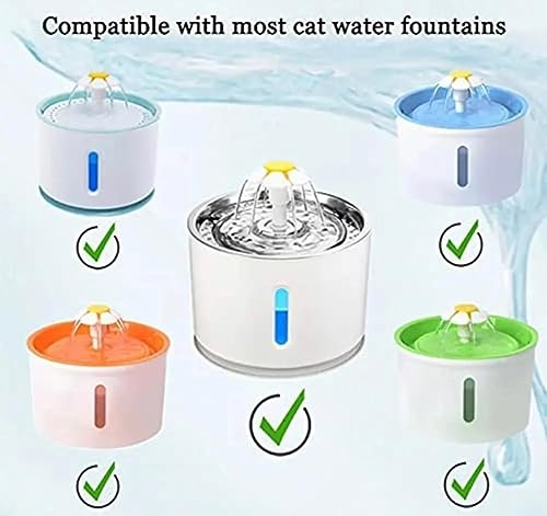 Akklaim 16 Pack Cat Water Fountain Filters Triple Filtration System Pet Cat Fountain Filter Replacement for 84oz/2.5L Cat Fountains