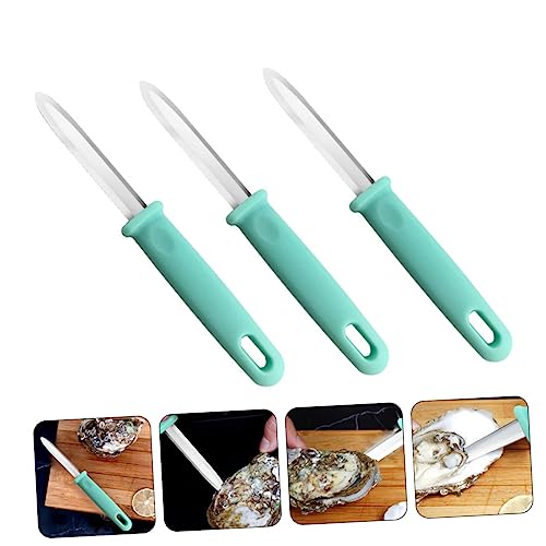 HOMSFOU 3pcs oyster knife home tools debarking tool stainless steel bottle opener multipurpose tool seafood tools oyster shucker stainless steel Shellfish Opener Oyster Shucking Cutter