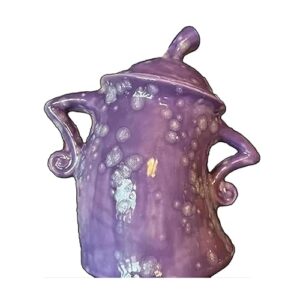 xbalm canister with attitude,cute storage canister, food storage jar with airtight lid for kitchen,perfect for coffee tea sugar spices ceramics jars (purple)