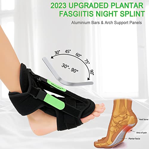 Mercase Plantar Fasciitis Night Splint Set & Hernia Belt for Men and Women Abdominal