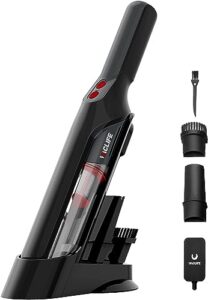 vaclife cordless handheld vacuum - high-efficiency hand vacuum with top-class strong suction, lightweight ideal for car & home, black&red (vl766)