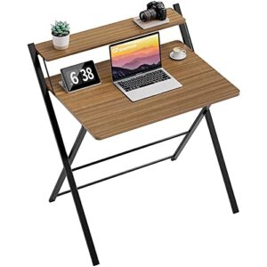 GreenForest Folding Desk No Assembly Required and L Shaped Desk with Drawers, 69 inch Corner Compuer Desk