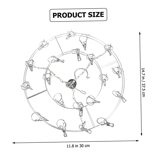 STOBAZA Clothespin Outdoor Clothes Drying Rack Shirt Hangers Portable Clothes Rack Folding Clip Hanger Shirts Hanger Outdoor Hanger Sock Coat Hanger Folder Portable Clothes Drying Rack