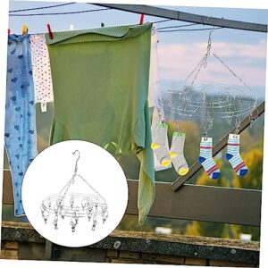 STOBAZA Clothespin Outdoor Clothes Drying Rack Shirt Hangers Portable Clothes Rack Folding Clip Hanger Shirts Hanger Outdoor Hanger Sock Coat Hanger Folder Portable Clothes Drying Rack