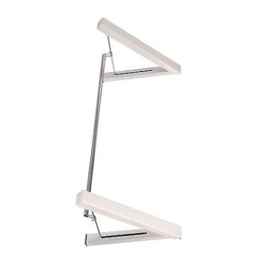 fecamos laundry hanger, clothes drying rack white rugged punch free installation folding space saving for office (1pcs)