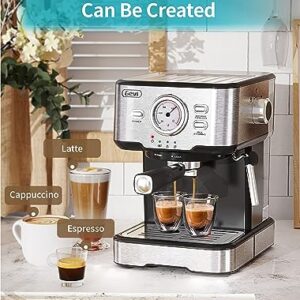 Gevi Espresso Machine, Espresso Maker with Milk Frother Steam Wand, Compact Espresso Super Automatic Espresso Machines for home with 34oz Removable Water Tank for Cappuccino, Latte