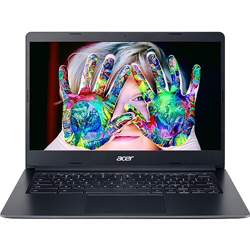 acer 2023 Newest Chromebook Laptop, 14 Inch FHD IPS Touchscreen Display, Intel Celeron Dual-Core Processor, 4GB LPDDR4, 64GB eMMC, Wi-Fi, USB-A&C, Chrome OS, Charcoal Black