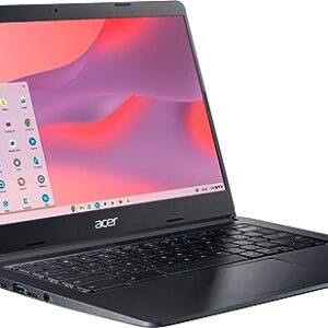 acer 2023 Newest Chromebook Laptop, 14 Inch FHD IPS Touchscreen Display, Intel Celeron Dual-Core Processor, 4GB LPDDR4, 64GB eMMC, Wi-Fi, USB-A&C, Chrome OS, Charcoal Black