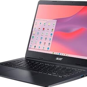 acer 2023 Newest Chromebook Laptop, 14 Inch FHD IPS Touchscreen Display, Intel Celeron Dual-Core Processor, 4GB LPDDR4, 64GB eMMC, Wi-Fi, USB-A&C, Chrome OS, Charcoal Black