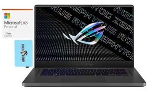 asus rog zephyrus g15 gaming laptop (amd ryzen 9 6900hs 8-core, 24gb ddr5 4800mhz ram, 1tb pcie ssd, geforce rtx 3080, 15.6" 240 hz win 11 pro) with ms 365 personal, dockztorm hub