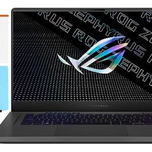 ASUS ROG Zephyrus G15 Gaming Laptop (AMD Ryzen 9 6900HS 8-Core, 40GB DDR5 4800MHz RAM, 2TB PCIe SSD, GeForce RTX 3080, 15.6" 240 Hz Win 10 Pro) with MS 365 Personal, Dockztorm Hub