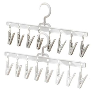 laundry hanger with clips | clothes drying rack, children's closet clothes hangers,8 clips, childrens hangers for laundry room, wardrobe, clothesline, window, bathroom