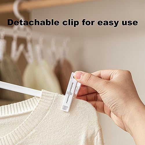 Laundry Hanger with Clips | Clothes Drying Rack, Children's Closet Clothes Hangers,8 Clips, Childrens Hangers for Laundry Room, Wardrobe, Clothesline, Window, Bathroom