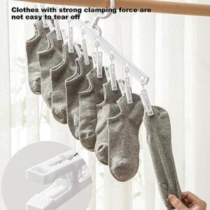 Laundry Hanger with Clips | Clothes Drying Rack, Children's Closet Clothes Hangers,8 Clips, Childrens Hangers for Laundry Room, Wardrobe, Clothesline, Window, Bathroom